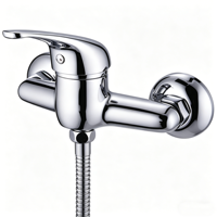 Mitigeur de douche mural monocommande eau chaude et froide en céramique, rond, OEM, ODM, CE, chromé, moderne et contemporain, fabriqué en Chine