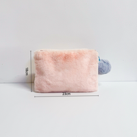 Sac de maquillage en peluche coloré macaron, grande capacité, pour voyage, rangement de cosmétiques et soins de la peau, vente en gros