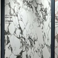 Lembaran Batu Sinter Pandora Matte 1800x3600x12mm Panel Kontemporer untuk Dinding Latar TV dan Sekitar Perapian