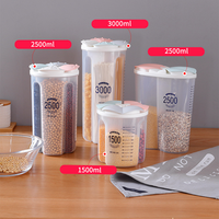 Recipiente de Almacenamiento de Alimentos Sellado, Ecológico, de Plástico PP Moldeado por Inyección, con 4 Compartimentos, para Granos y Frijoles