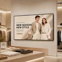 Écran commercial ultra HD 86 pouces à cadre fin pour affichage numérique LCD mural dans les centres commerciaux, les hôtels, les cafés