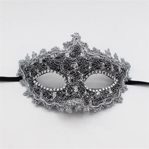 ハロウィンマスクハイエンドダンスパーティーハーフフェイスマスク新作プラスチックレトロゾロアイマスクメイクコスチューム - Product Image 1