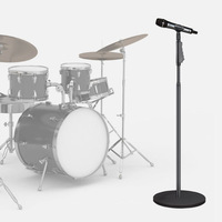 Support de microphone sur pied réglable XTUGA LKT-833B, base en métal durable, support de micro noir, installation facile, studio, live, condensateur, KTV