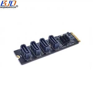 مبيع بالجملة من المصنع 4 منافذ موصل SATA إلى <span class=keywords><strong>M</strong></span>.2 NGFF مفتاح B + <span class=keywords><strong>M</strong></span> محول توسيع واجهة لمحرك الأقراص متوفر - Product Image 4