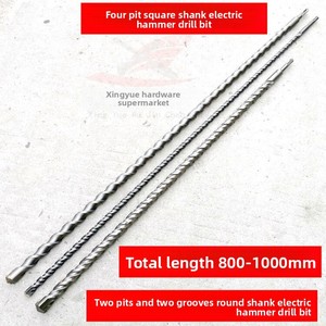 Mèche de perçage à percussion SDS-plus à queue carrée pour <span class=keywords><strong>béton</strong></span> pénétrant les murs, longueur 80cm-<span class=keywords><strong>1m</strong></span>, diamètre de la queue 10-38mm, deux cannelures et rainures - Product Image 4