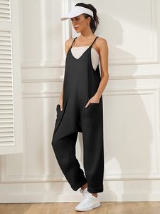<strong>Women</strong> Adjustable Shoulder Strap Jumpsuits Casual Onesie Rompers <strong>Sleeveless</strong> Loose Baggy Overalls <strong>Jumpers</strong> With Pockets - Product Image 4