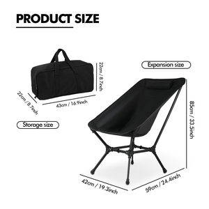 Sedia da Campeggio KingGear Moderna e Leggera in Lega di Alluminio e Tessuto Oxford, Pieghevole e Regolabile, <span class=keywords><strong>per</strong></span> Spiaggia e Campeggio - Product Image 5