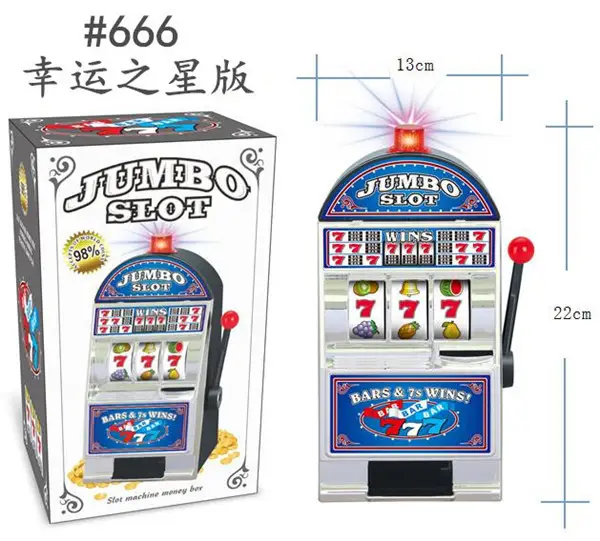 Jumbo Slot Machine più 50 gettoni da gioco in metallo fantastica decorazione per feste musica banca moneta macchina money bank salvadanaio