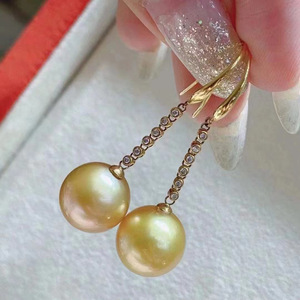 S925 <b>Silver</b> DIY <b>Pearl</b> Accessories Basic <b>Silver</b> Jewelry <b>Earrings</b> with 9-15mm Round Beads 22321 Empty Stand - Product Image 1