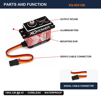 Châssis de robot Servo XQ-POWER XQ-S8218D 15KG, boîtier en aluminium, engrenage en acier, 8.4V, remplacement pour camion SCX24
