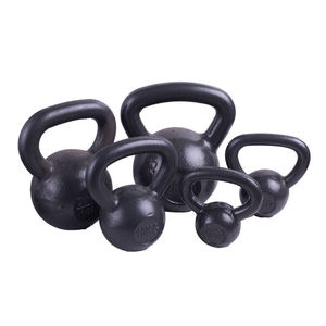 Professional Grade Black Cast Iron Kettlebells Solid Painted <b>Strength</b> <b>Training</b> Equipment Home Gym Workouts Men Women - Product Image 2