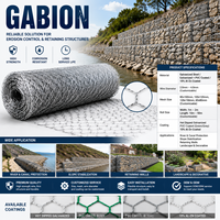 Grillage gabion tissé en acier galvanisé haute résistance pour la protection des rives, la conservation des sols et les murs de soutènement – Boîte gabion