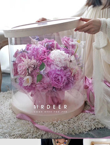 Lớn PVC Trong Suốt Cửa Sổ Mở Hộp Quà Tặng, Giữ Một Vòng Hoa Đóng Gói Xô Hộp Quà Tặng - Product Image 6