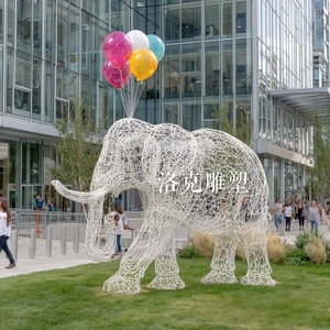 Large Weatherproof Stainless Steel <b>Elephant</b> Metal Statues Public Landmarks Decorative Art Sculpture Casting Technique - Product Image 2