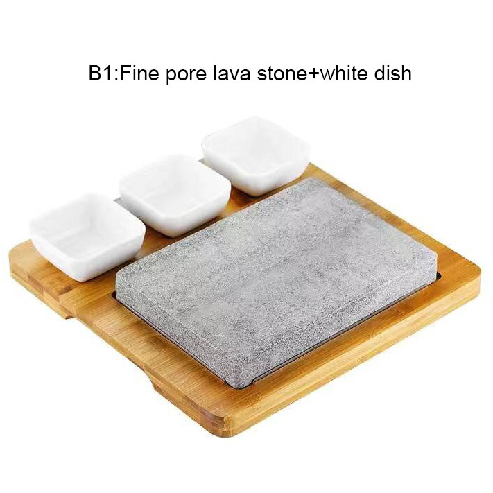 B1 Piatto bianco in pietra lavica a pori fini