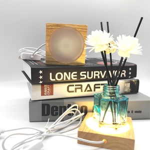 Base lumineuse en bois à LED avec <span class=keywords><strong>dessous</strong></span> de <span class=keywords><strong>verre</strong></span>, présentoir pour boissons, support en bois, pour images des artistes en <span class=keywords><strong>verre</strong></span> de cristal - Product Image 3