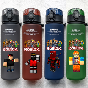 Vaso de Plástico de 560 ml con Diseño de <span class=keywords><strong>Personajes</strong></span> de <span class=keywords><strong>Roblox</strong></span>, Impresión de Anime, DynaBlocks, Vaso de Agua Esmerilado, Botella Negra, Azul, Verde, Roja - Product Image 2