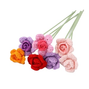Rosa de Barbie Tejida con Hilo, Flor Artificial de Rosa de Barbie de una Sola Cabeza, Regalo de San Valentín para Diosa, Venta al por Mayor - Product Image 5