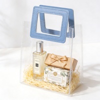 Sac fourre-tout transparent en PVC avec logo personnalisé, sac souvenir/de mariage, emballage plastique pour cadeaux/bijoux/vêtements