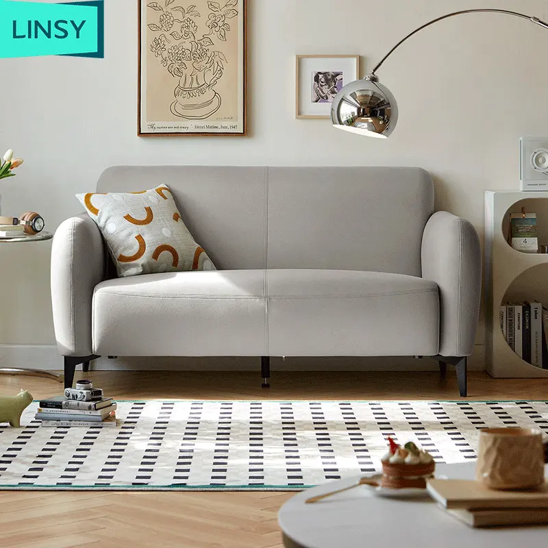 Linsy Salon technologie tissu canapé petite unité canapé double canapé nordique