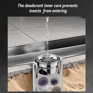 Drain de sol linéaire long en acier inoxydable SUS304 pour salle de bain, drain de sol sur mesure, canal de drainage de salle de bain - Product Image 5