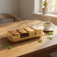 Nouveauté : Contenant à gâteau en PET de qualité alimentaire, boîte d'emballage, conteneur blister, boîte en plastique PET