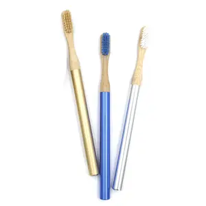 Bambu Tandenborstel Met Vervangen Handmatige Tandenborstel Vervanging Hoofd Eco Vervangen Bamboe Tandenborstel