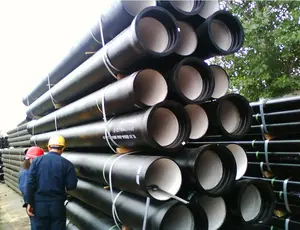 Stok tersedia kelas tinggi k7 k8 k9 industri profesional bitumen cat bulat ductile pipa besi diproduksi