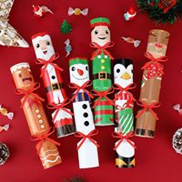 DPKOW Lot de 12 crackers de Noël et boîtes cadeaux DIY sans papier avec ruban - Friandises et cadeaux de fête en provenance de Chine