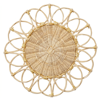 Plateau en rotin tissé de style bohème, fait main, en fibres naturelles, plateau décoratif, décoration artisanale haut de gamme pour la maison