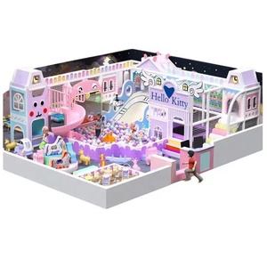 Centro comercial de alta calidad Paseos Niños Rosa Interior Soft Playground Equipment Bounce House Área de juegos para la <span class=keywords><strong>venta</strong></span> - Product Image 5