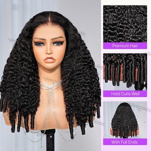 Perruque Frontale Complète en Cheveux Humains Vietnamiens Bruts, Ondulés Naturels/Profonds, Sans Colle, pour Femmes Noires - Product Image 2