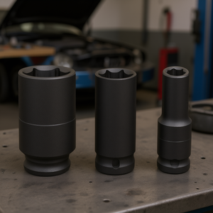 Juego de llaves de impacto largas Fervi de 1/2 pulgada con punta de 6 puntas métricas para reparación automotriz - Product Image 3