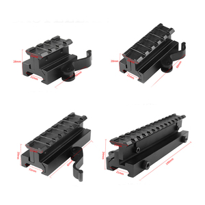 Custom Height Adjustable Quick Release <b>Bracket</b> Durable <b>Black</b> Anodized CNC Machined Aluminum Alloy Outdoor Hunting Gear - Product Image 4