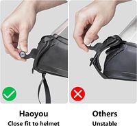 Haoyou Sangle de fixation mentonnière réglable mains libres pour casque, compatible avec les caméras d'action Hero 13/12/11/10/9/8/7, Osmo et Insta360