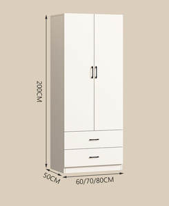 <span class=keywords><strong>Armoire</strong></span> de rangement en bois massif de style moderne pour petits appartements pour chambres d'enfants Assemblage simple requis - Product Image 5