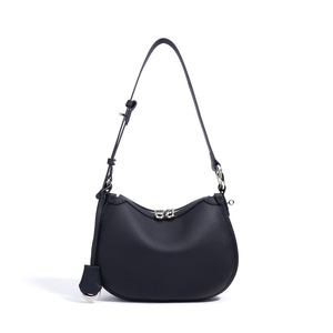 Nuevo Bolso Bandolera en Forma de Media Luna, Estilo Clásico y Moderno para Mujer, Bolso de Mano de Cuero de Grano Completo Premium - Product Image 5