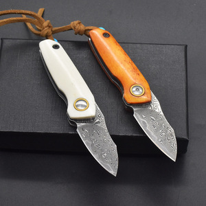<span class=keywords><strong>Set</strong></span> di Coltelli Tascabili Pieghevoli di Alta Qualità con Lama in Acciaio Damasco VG10, Coltello da Sopravvivenza EDC per Campeggio e Caccia - Product Image 1