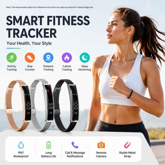 Display Smart Health Bracelet Women Sports Fitness Tracker Wristwatch Sleep Pressure Monitoring IP68 Waterproof AI Health