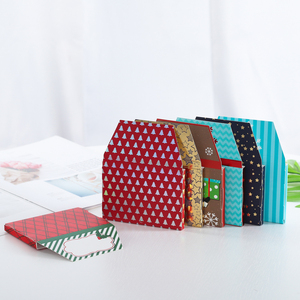 Custom small folding envelope box Christmas paper packaging box