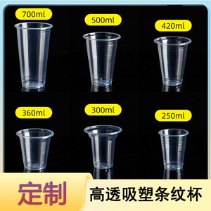 Thickened Plastic <b>Cup</b> 500ml 700ml Iced Milk Tea <b>Cup</b> With Lid And Straw For <b>Cold</b> Drinks Party Use - Product Image 5