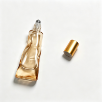 Vente directe d'usine, flacon à bille en verre transparent vert de 10 ml, impression de logo, style multicolore pour parfum et cosmétiques