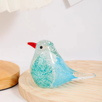 Ornements de baleine bleue lumineuse, artisanat en verre de cristal, décoration de bureau d'animaux marins, cadeau d'anniversaire, accessoires d'art