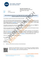 Tag telinga elektronik RFID FDX/ HDX 134.2 KHZ, bersertifikat ICAR penuh untuk sapi domba Kambing Babi