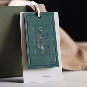 High-quality embossed clothing labels, custom luxury cotton paper embossed clothing labels, product tags, hang tags, free <b>string</b> - Product Image 2