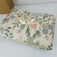 Drap plat en bambou à imprimé floral, drap-housse doux et agréable pour la peau, ensemble de draps de lit doux et lisses pour la maison