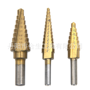 Foret hélicoïdal Mr Drill à tige hexagonale 3/8 po, finition dorée, pour perçage de métaux, foret étagé, outil polyvalent - Product Image 5