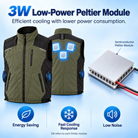 TAJARLY Gilet de refroidissement Peltier 5V 3A avec grande plaque SUS304 de 5x5cm et double ventilateur, vêtement de travail industriel d'été, protection contre les coups de chaleur