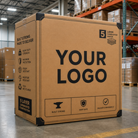 Boîte d'expédition personnalisée en carton ondulé robuste à 5 couches avec poignée pour l'emballage e-commerce, livres et chaussures promotionnels