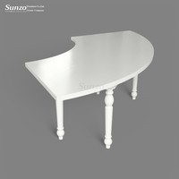 Tables en bois serpentin rustiques de style français pour mariages à la campagne et locations de banquets d'hôtel – Mobilier de jardin incurvé pour repas